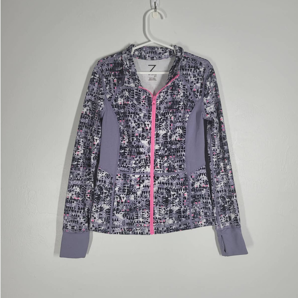 Z by Zella Girl Jacket Size XS Full Zip Long Sleeve Thumbholes Multicolor